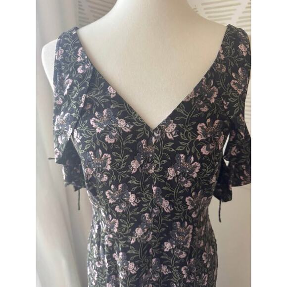 PAIGE Women’s Small Storm Cloud Floral Cold Shoulder Maxi Dress - Picture 4 of 10